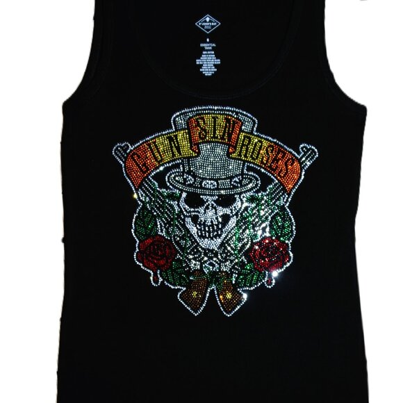 Guns N Roses   Rhinestone  bling sleeveless tank top  XS,S,M,L,XL,XXL,… - Picture 3 of 10